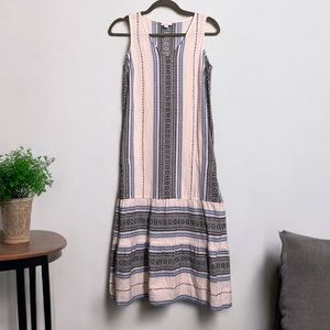 J. Jill Cotton Embroidered Dress. Blue & White. Size XS/S (See Measurements)